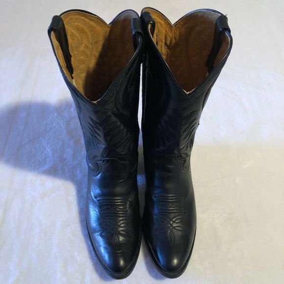 Express Rider Western Style Black Leather Boots • Men’s Sz 10 - Picture 5 of 12